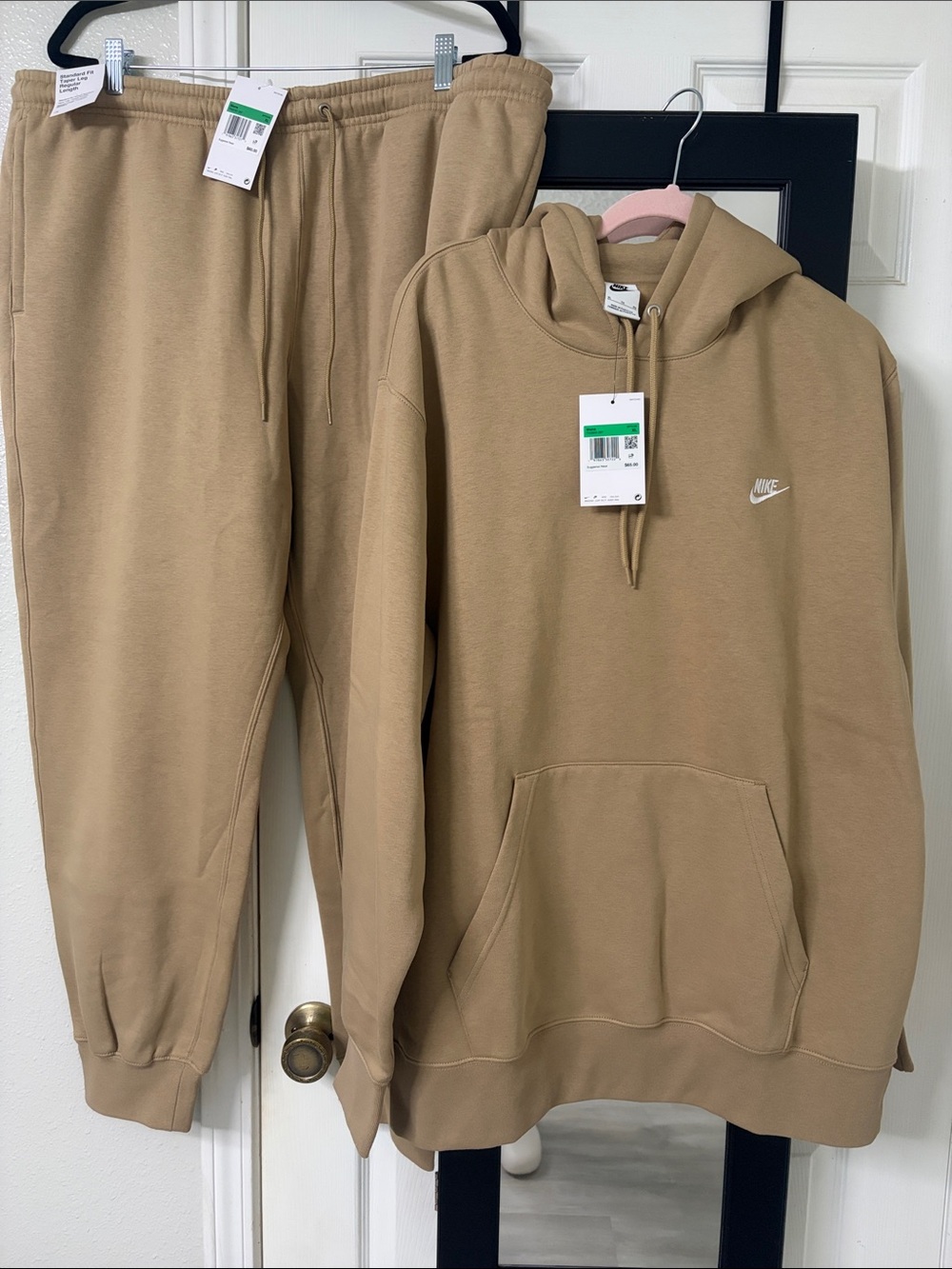 Nike Men's Crewneck Hoodie and Joggers Set in Tan